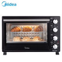 美的(Midea)家用电烤箱 PT3501 烘焙蛋糕四层烤位35L大容量多功能自动烤箱(黑色 默认版本)