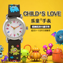 乐童 小怪兽卡通手表 适合3-12岁佩戴的儿童手表(黑色)