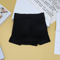 乳胶提臀平角裤女翘臀神器假屁股中腰塑形收腹加垫臀垫无痕内裤(RJ2332#黑色 S)