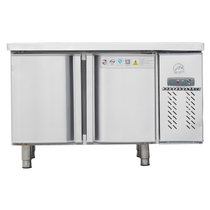 铭雪230升1.2米平冷工作台BD/BC-120平面冷藏冷冻操作台冷冻冰箱保鲜冰柜平冷商用厨房家用节能冰箱(灰色)