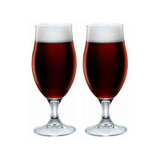 Bormioli Rocco 意大利进口 无铅玻璃 行政啤酒杯 高脚杯 红酒杯 3种容量 2只装(透明色 261ml)