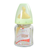 NUK 宽口玻璃奶瓶120ml (配1号中孔乳胶奶嘴）单个装 40.747.703