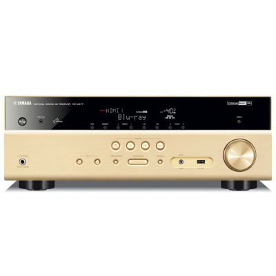雅马哈（Yamaha） RX-V477 高清3D音视频5.1声道网络家庭影院AV功放机（金色）