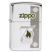 美国*芝宝Zippo打火机 镀铬镜面雕刻 正版Zippo 24058 Zippo75周年常规款