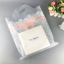 新款加厚透明塑料袋包装袋服装袋手提袋礼品袋购物袋子化妆品订做(透明蝴蝶结 默认版本)