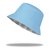 SUNTEK防晒帽遮阳帽订做大帽檐渔夫帽定制logo刺绣儿童帽子盆帽DIY印字(成人（60cm） 浅蓝-格子（可双面戴）)
