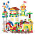 儿童积木玩具兼容樂高大颗粒拼装积木桌3-6-14岁男女孩 风车庄园JMQ-065