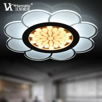 汉斯威诺现代简约吸顶花朵亚克力客厅LED卧室高薄高透光餐厅书房太阳花灯饰具HS102104(60cm41W分段 其他)