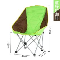 威迪瑞 户外折叠椅躺椅便携式家庭椅子 半月式折叠钓鱼椅子(草绿咖啡)