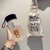 韩版玻璃杯防烫女男学生可爱便携水杯子ins韩国创意个性网红茶杯(磨砂款（屁屁熊）+布袋)