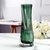 花瓶摆件客厅插花北欧创意简约轻奢家居水晶透明玻璃装饰花器qaz(大号绿色)