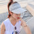 空顶帽子女夏季遮阳帽跑步防晒运动太阳帽大檐帽女款防紫外线凉帽(灰色针织（KMQHAT）)