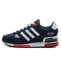 Adidas阿迪达斯男鞋 三叶草女鞋秋季运动鞋慢跑步板鞋 zx750跑鞋(黑蓝红 41)