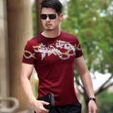 杉祺世家2015夏季新款商务休闲男士短袖T恤8822(红色 175)