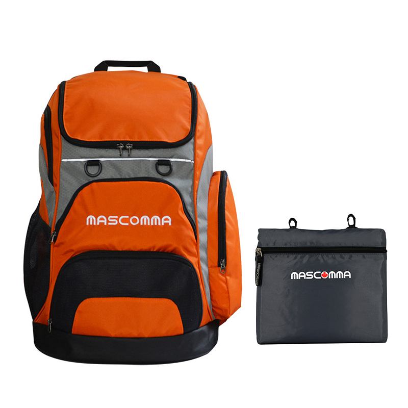MASCOMMA 全能大号双肩电脑包 配收纳包 BS01203(橙灰色 双肩电脑包)