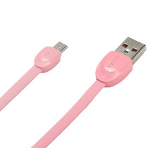 睿量REMAX Micro USB安卓数据线/充电线 贝壳扁平防缠绕数据线充(粉色)