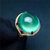 18k金 葡萄石戒指 浓绿葡萄石 水润透亮 晶体好 造型精致 女款宝石戒指