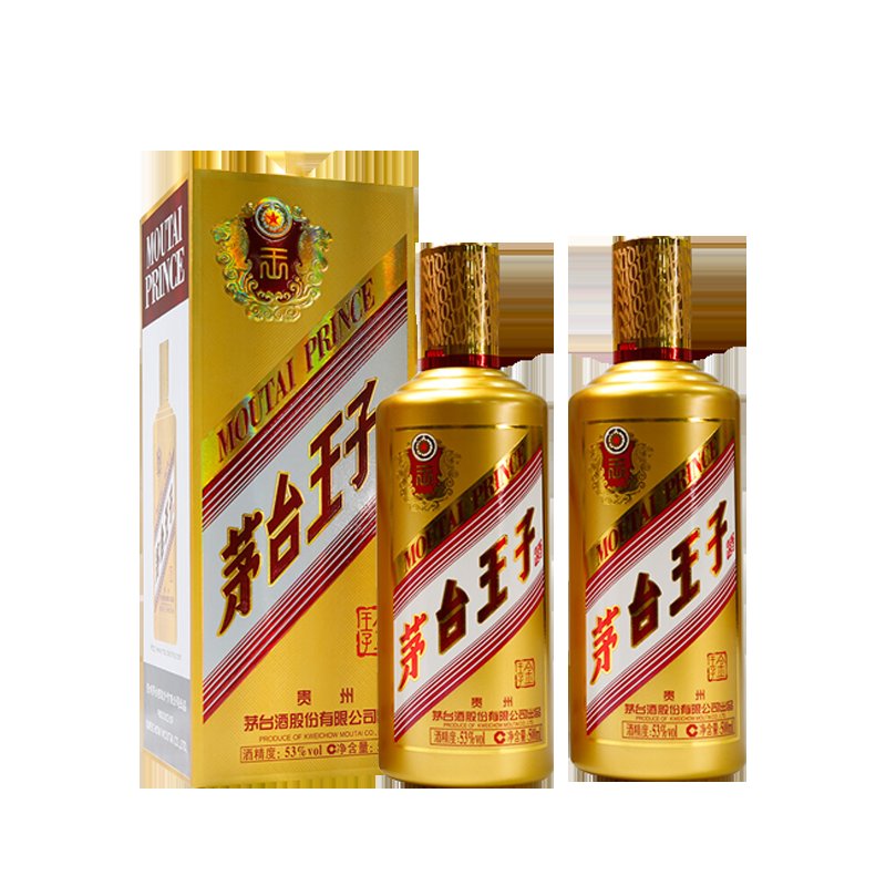 茅台王子酒金王子53度酱香型高度白酒婚宴礼盒500ml(2瓶装)【图片价格品牌报价】-真快乐APP