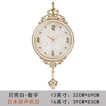 北欧简约钟表挂钟客厅现代轻奢家用时钟欧式个性时尚创意鹿壁挂表(16英寸（直径40.5厘米） 18127 - 白数字 - 《日本丽声机芯》)
