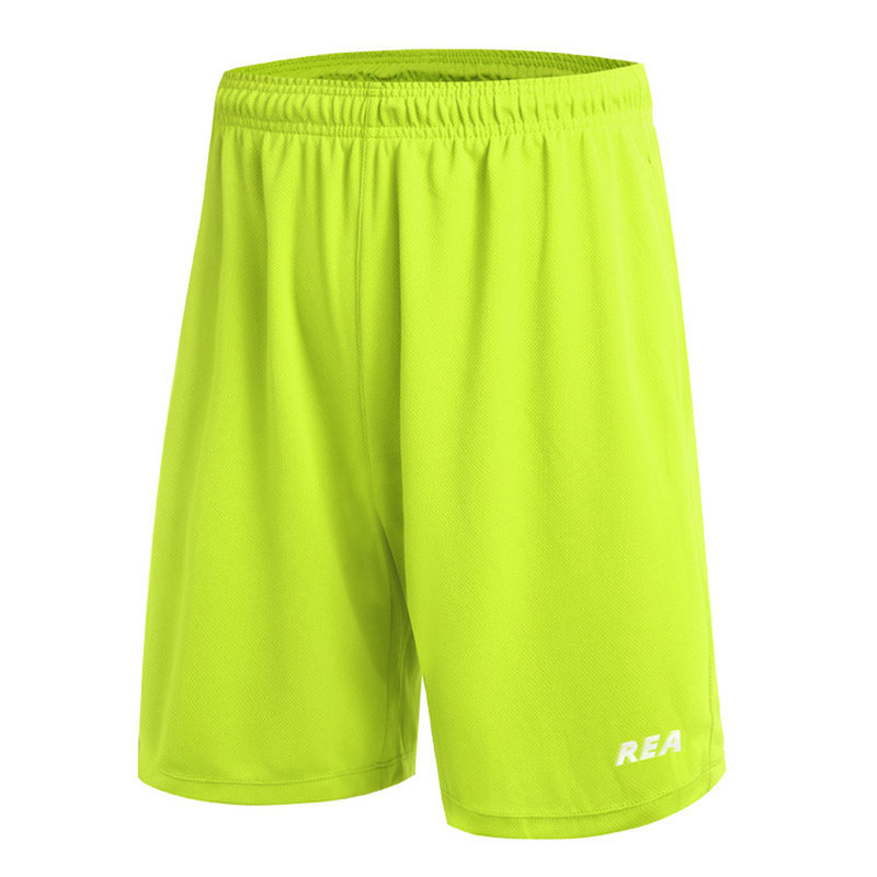 【锐运动短裤图片】rea 男式 纯色透气速干运动短裤b1705(浅绿色 m)
