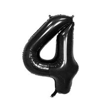 网红儿童生日派对数字气球40寸装饰场景布置女孩拍照创意道具ins(黑色4)
