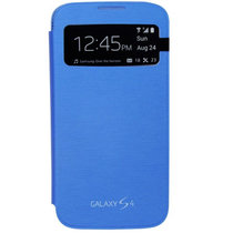 三星（Samsung）手机套手机壳保护套保护壳原装皮套S4/盖世4/I9500/I9508/I959/I9502智能天窗休眠（天蓝色）