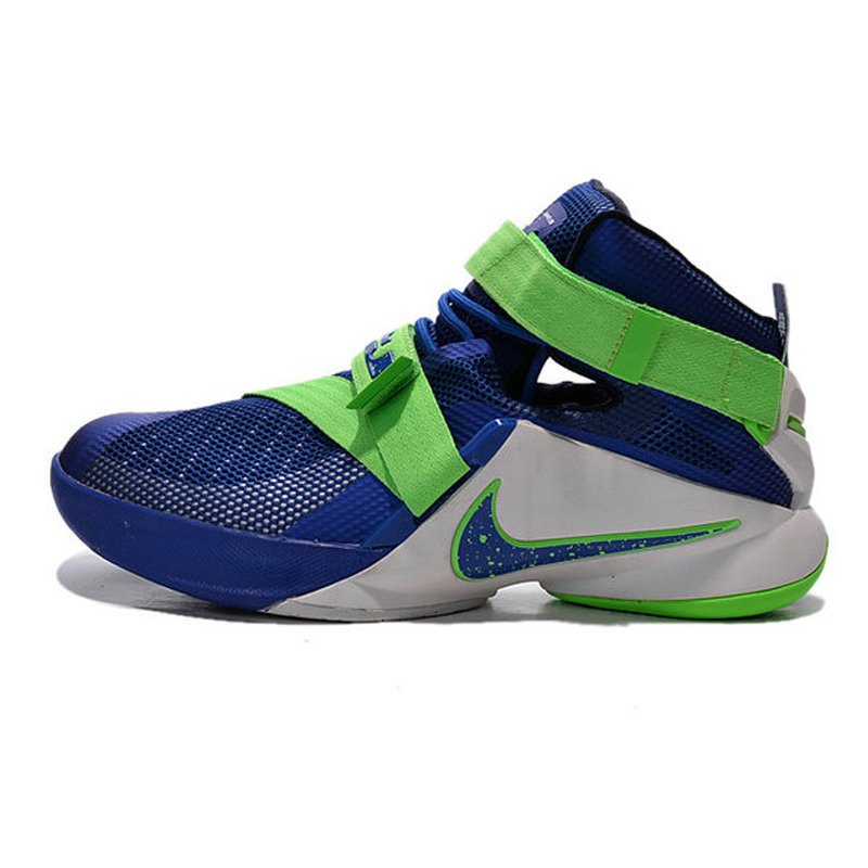 耐克nike士兵9代lbj9战士气垫经典款篮球鞋雪碧749420男鞋战靴(雪碧)