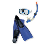 美国INTEX55957中号运动型泳具套装 潜水泳镜+呼吸管+泳鞋 脚蹼 潜水装