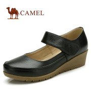 CAMEL骆驼女鞋2013春夏新品真皮时尚百搭女式单鞋81553605(黑色 35)