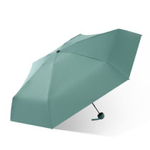 太阳伞女防紫外线遮阳伞防晒折叠雨伞晴雨两用小巧便捷胶囊伞(墨绿色)