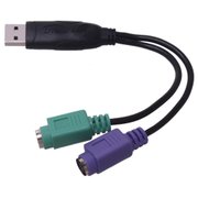 品胜（PISEN） USB转PS2转接器 接鼠标健盘转接头 即插即用 支持扫描枪 抗氧化 耐腐蚀 双向传输 32/64