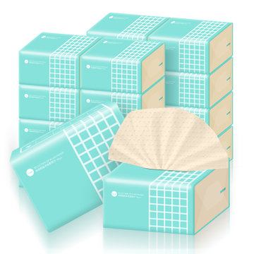 谷斑婴儿本色抽纸12包家用整箱巾纸(3D浮点打磨 3层加厚型)