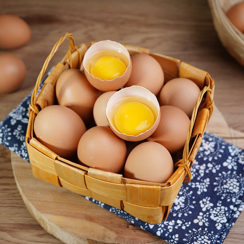 新鲜初生鸡蛋40枚装 单枚约40g左右 无抗鸡蛋可生食