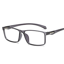 男款超轻TR90眼镜架眼镜框全框眼镜配眼镜学生配眼镜(透灰框)