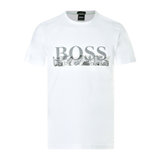 Hugo Boss白色纯色款棉质短袖T恤TEE6-50383413-10001M码米白色 时尚百搭