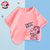 史努比儿童夏款短袖T恤可爱休闲宽松纯棉亲肤甜甜圈(粉色 140cm)