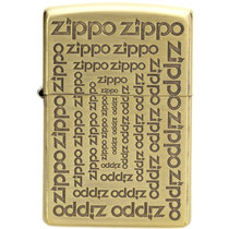 芝宝Zippo打火机 金色雕刻Zippo Logo无极限 时空穿越无限空间