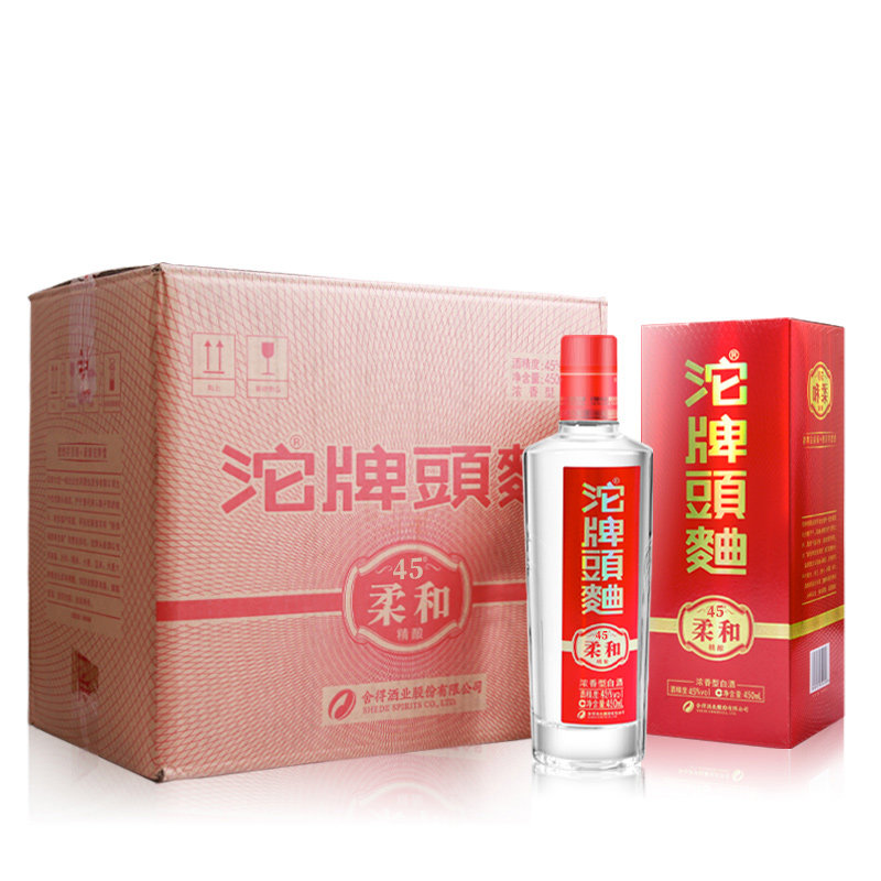 沱牌舍得柔和精酿沱牌头曲45度450ml盒浓香型白酒过节送礼酒婚庆用酒