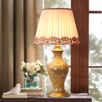 陶瓷台灯美式复古大号客厅台灯卧室床头灯欧式温馨时尚装饰台灯