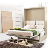 喜庆创意可定制现代多功能折叠隐形床客厅家具连体沙发壁床墨菲床(竖翻1.2五金 默认)