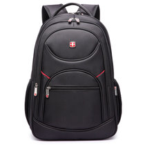 SVVTSSCFAP军刀双肩旅行背包 男女15.6寸电脑包中学生书包大容量户外运动包(黑色)