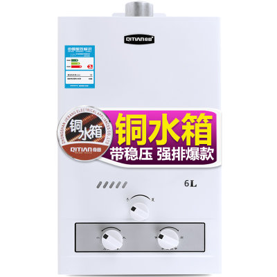 奇田（Qitian）JSQ12-6A 燃气热水器 6升强排式天然气 液化气热水器(液化气20Y)