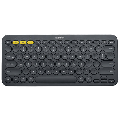 罗技（Logitech）K380多设备蓝牙键盘 平板IPAD键盘 时尚便携 超薄巧克力按键 蓝牙鼠标伴侣 深灰色