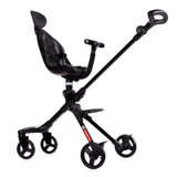 DELAMA德拉玛双向婴儿推车轻便高景观防侧翻可折叠翻避震儿童手推车(黑色 版本)