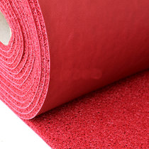 红地毯走廊地毯地垫客厅餐厅进门垫可裁剪喷丝拉丝地垫PVC塑料除尘防滑大厅婚礼婚庆地毯(红色 1.8米宽*1米长)