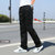 BEBEERU多袋裤工装裤纯色裤男长裤潮直筒加肥大码休闲男户外裤子 AT(XL AT2228-黑色)