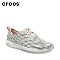 Crocs女鞋 秋季LiteRide酷网运动鞋透气休闲鞋镂空系带鞋|205726(白色 36)