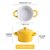 宝宝蒸鸡蛋羹碗婴儿专用陶瓷碗辅食蒸碗带盖烤碗儿童炖蛋碗蒸蛋盅(黄色加大号)