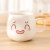 卡通可爱杯子陶瓷带盖子勺子马克杯咖啡牛奶杯情侣水杯创意女学生(单杯开心 （不带盖勺）)
