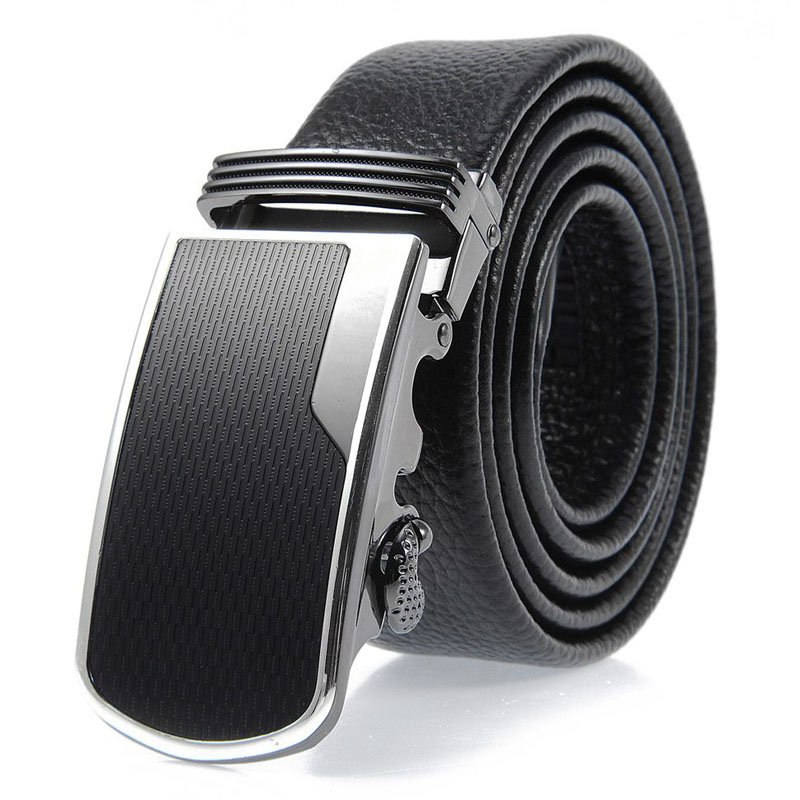 诗薇儿男士头层牛皮皮带 商务百搭自动扣腰带(b款 125cm)